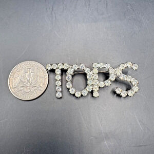 Vintage Tops Rhinestone Brooch